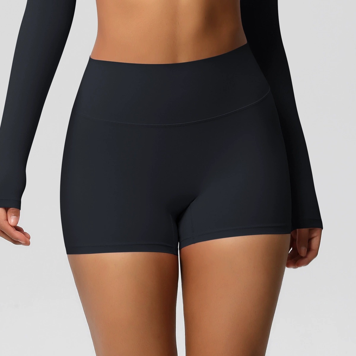 CZ8822-7101 black brushed fitted training shorts